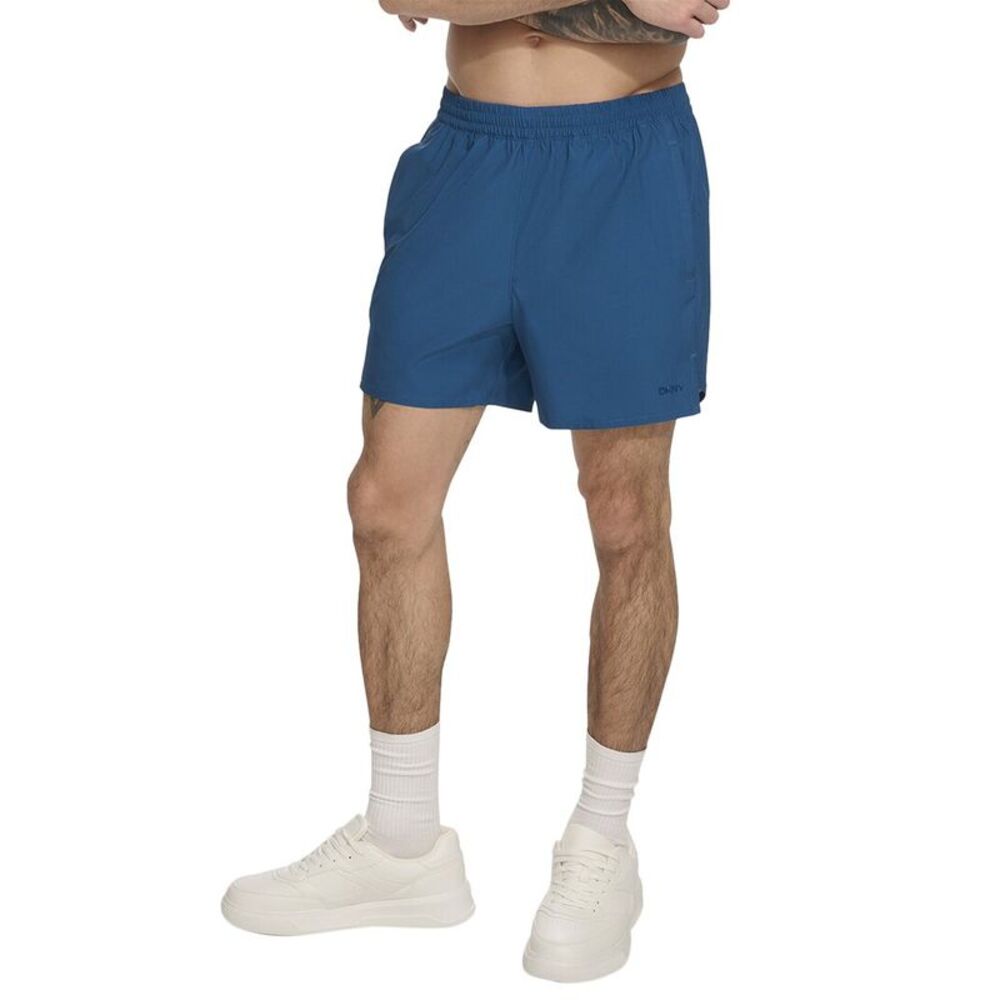 Dkny Mens Hybrid Volley Active Swim Trunk, Blue